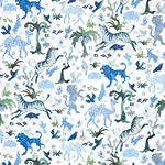 BEASTS BLUE AND GREEN Schumacher Wallpaper wallpaper - SKU 5013531