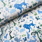 BEASTS BLUE AND GREEN Schumacher Wallpaper wallpaper - SKU 5013531