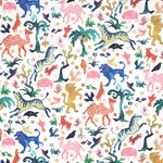 BEASTS MULTI ON IVORY Schumacher Wallpaper wallpaper - SKU 5013530