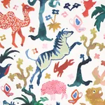 BEASTS MULTI ON IVORY Schumacher Wallpaper wallpaper - SKU 5013530