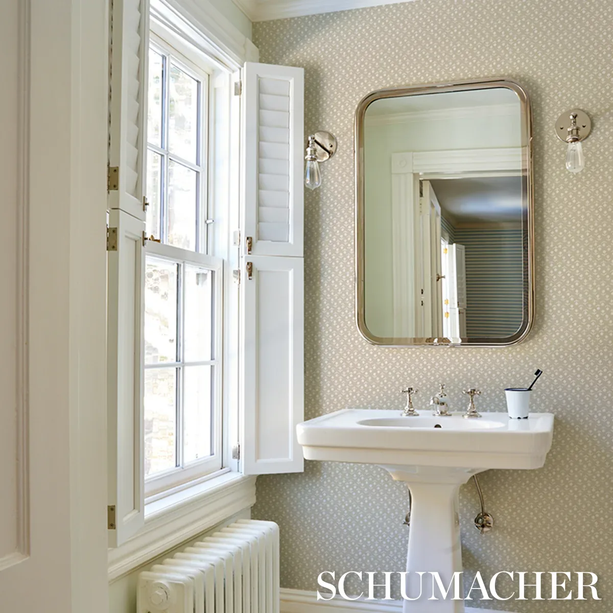 BEATRIZ NATURAL Schumacher Wallpaper wallpaper - SKU 5011942