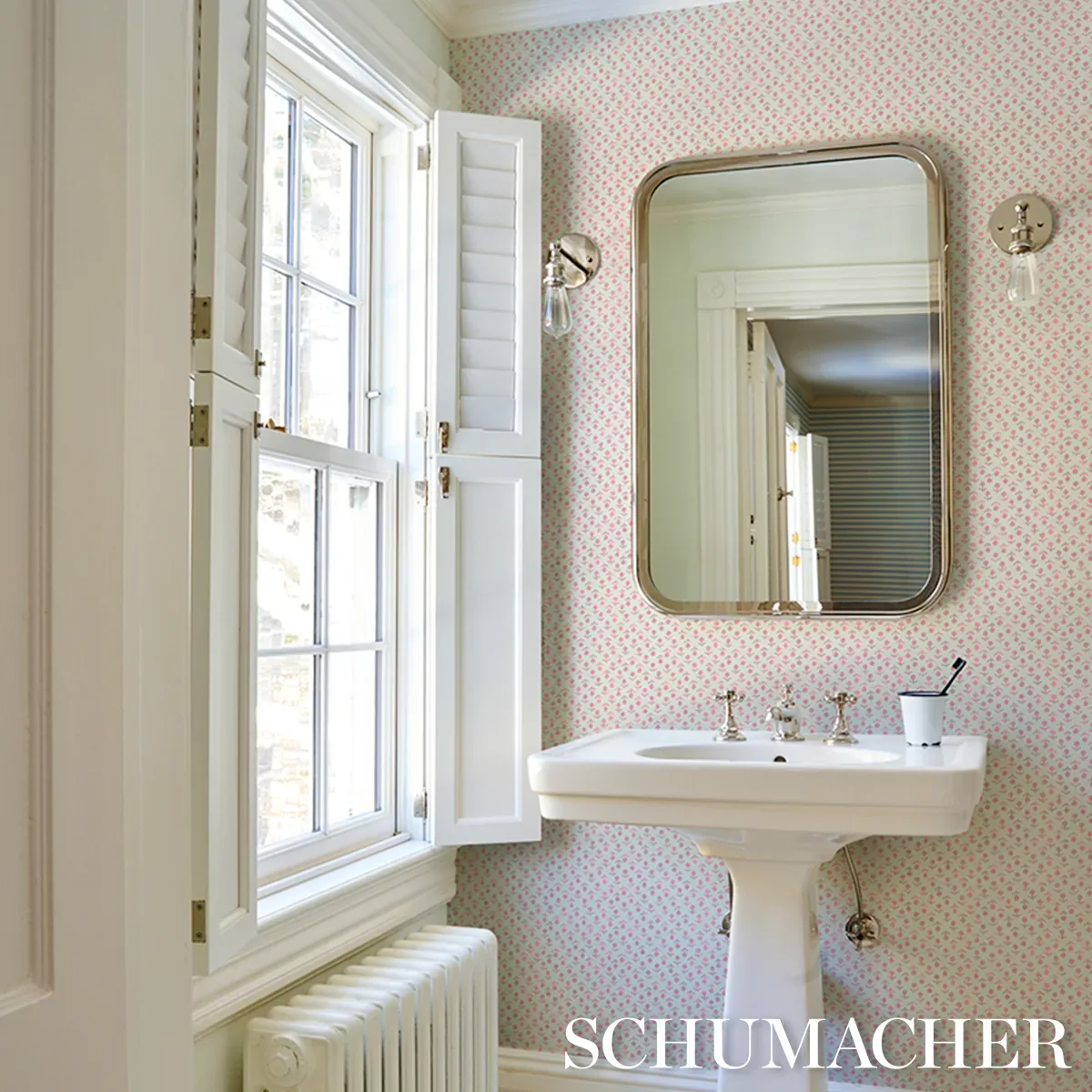 BEATRIZ PINK Schumacher Wallpaper wallpaper - SKU 5011940