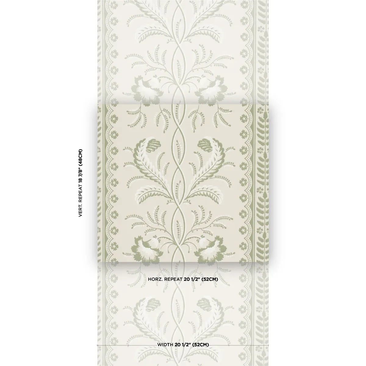 BELL FLOWERS GREEN Schumacher Wallpaper wallpaper - SKU 5016491