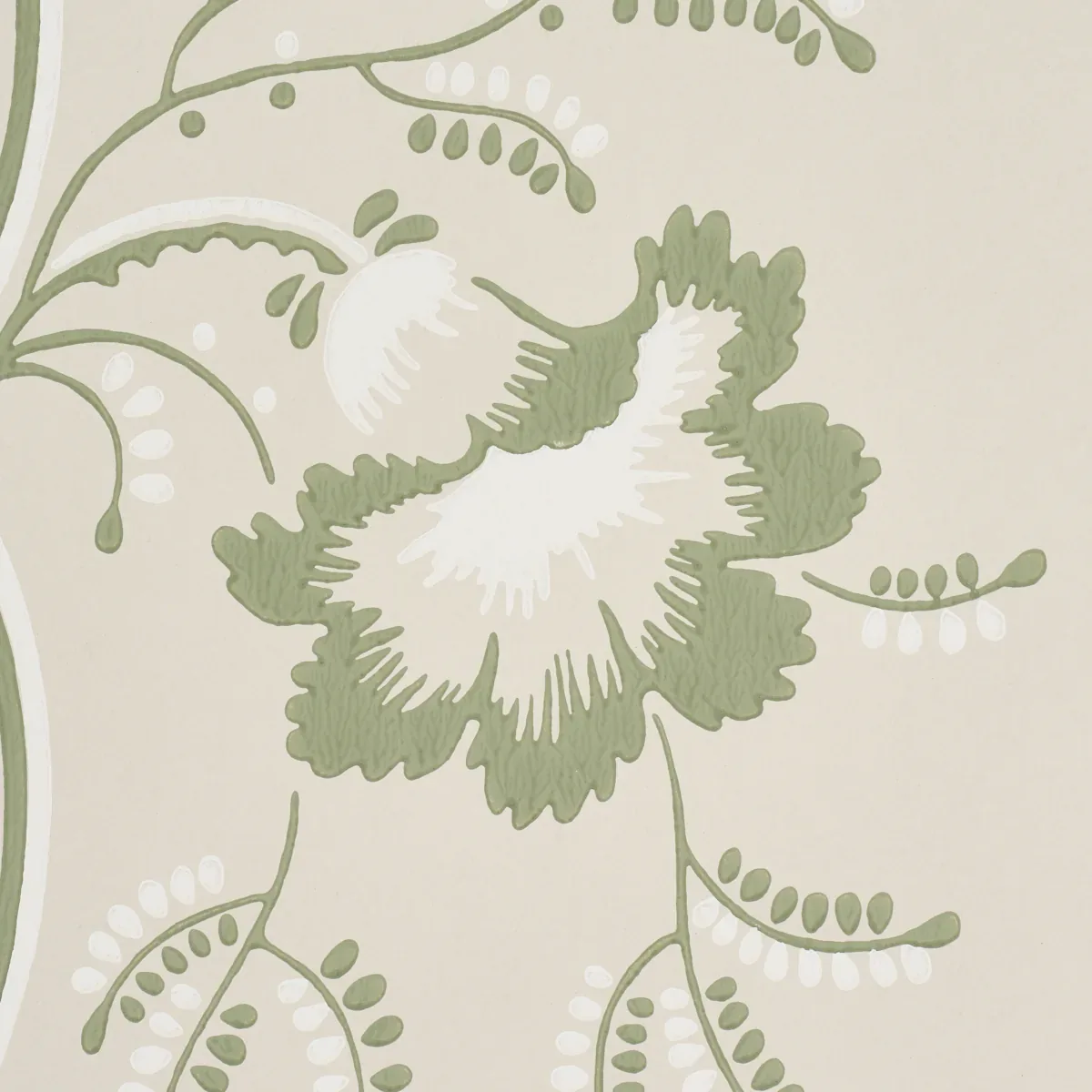 BELL FLOWERS GREEN Schumacher Wallpaper wallpaper - SKU 5016491