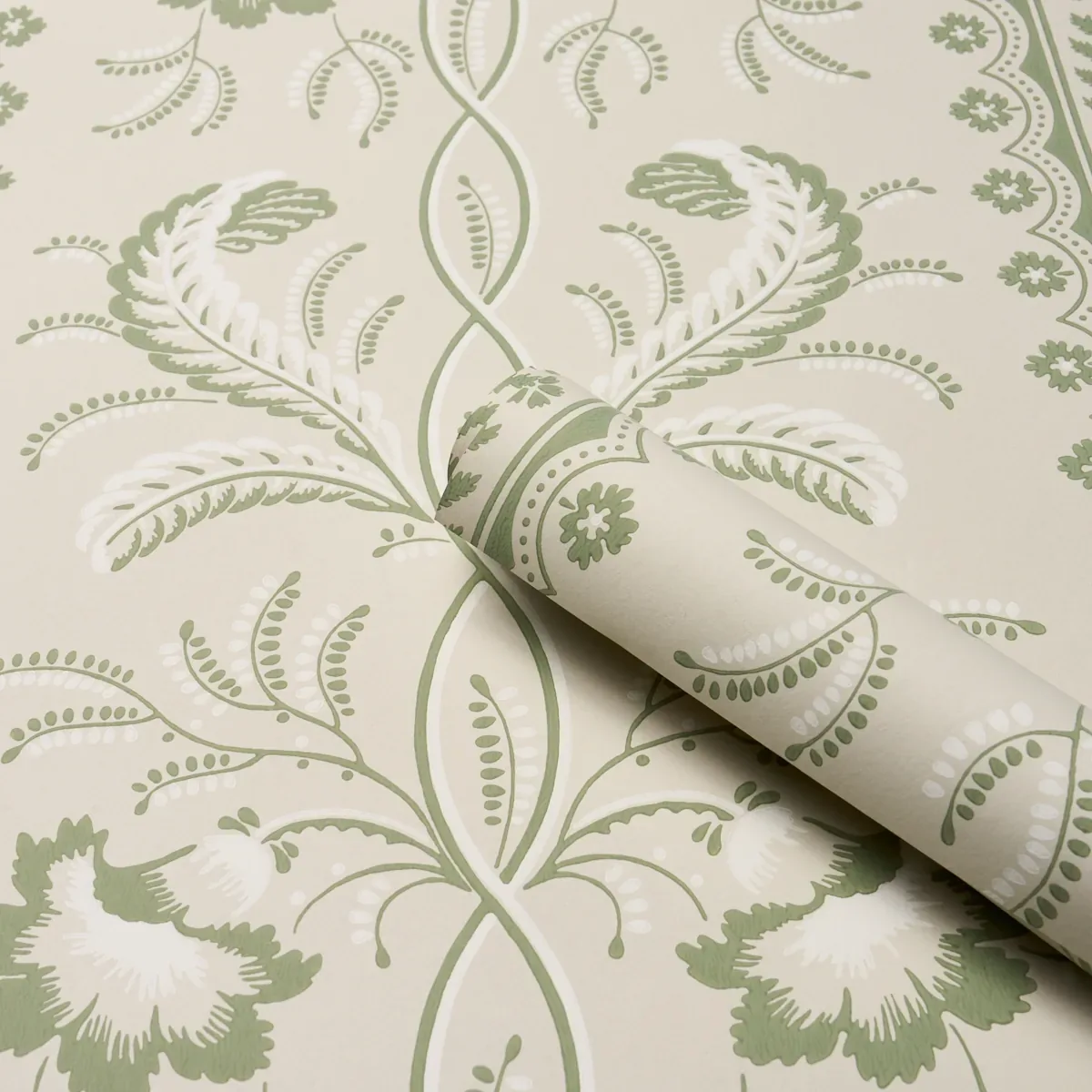 BELL FLOWERS GREEN Schumacher Wallpaper wallpaper - SKU 5016491