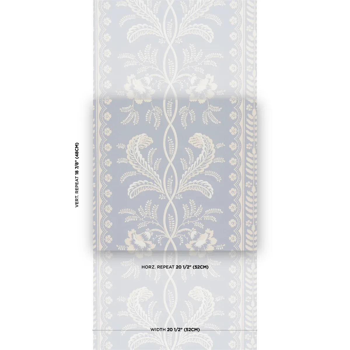 BELL FLOWERS LIGHT BLUE Schumacher Wallpaper wallpaper - SKU 5016490