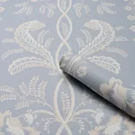 BELL FLOWERS LIGHT BLUE Schumacher Wallpaper wallpaper - SKU 5016490