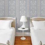 BELL FLOWERS LIGHT BLUE Schumacher Wallpaper wallpaper - SKU 5016490