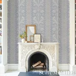 BELL FLOWERS LIGHT BLUE Schumacher Wallpaper wallpaper - SKU 5016490