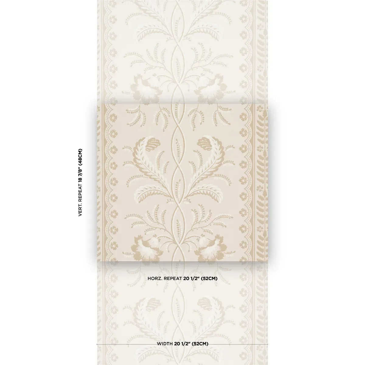 BELL FLOWERS NEUTRAL Schumacher Wallpaper wallpaper - SKU 5016492