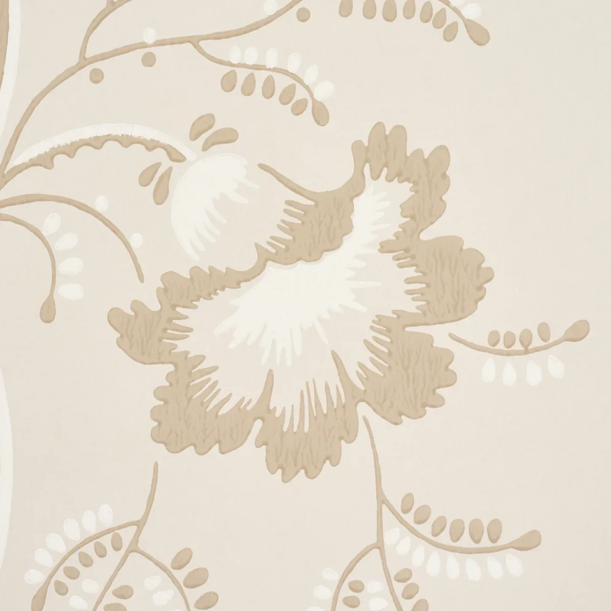 BELL FLOWERS NEUTRAL Schumacher Wallpaper wallpaper - SKU 5016492