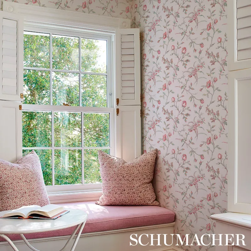 BELUZE BLUSH Schumacher Wallpaper wallpaper - SKU 5011981