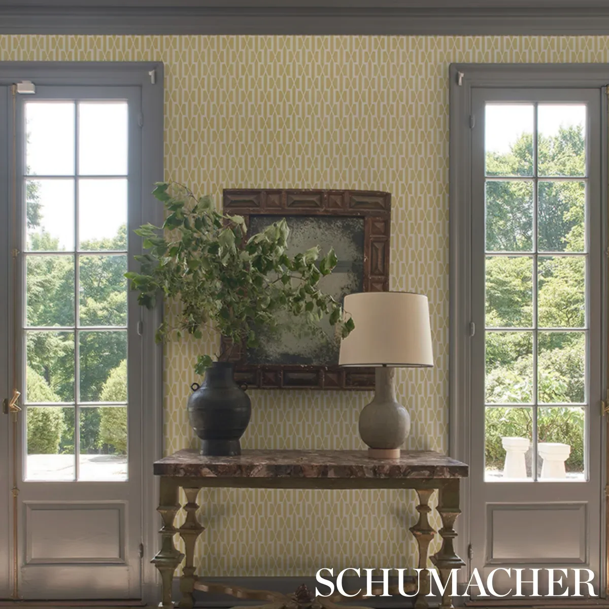 BELVEDERE MIMOSA Schumacher Wallpaper wallpaper - SKU 5015912