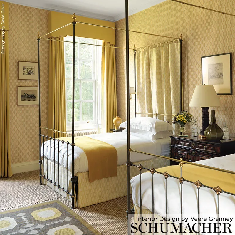 BELVEDERE STRAW Schumacher Wallpaper wallpaper - SKU 5007992