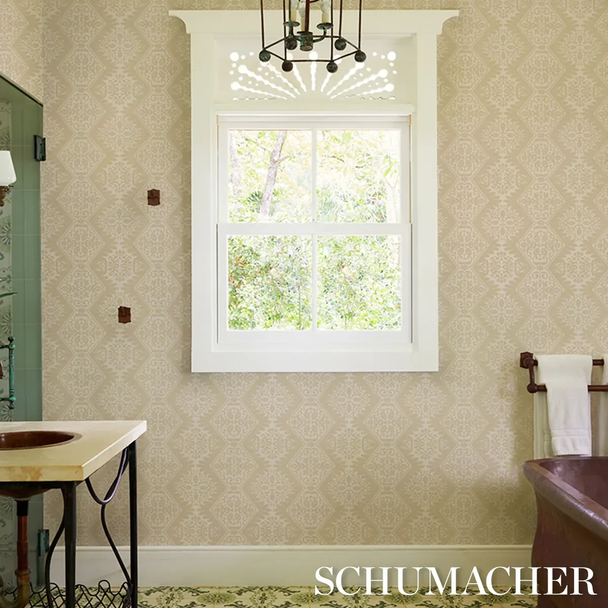 BERKELEY WHEAT Schumacher Wallpaper wallpaper - SKU 5017311