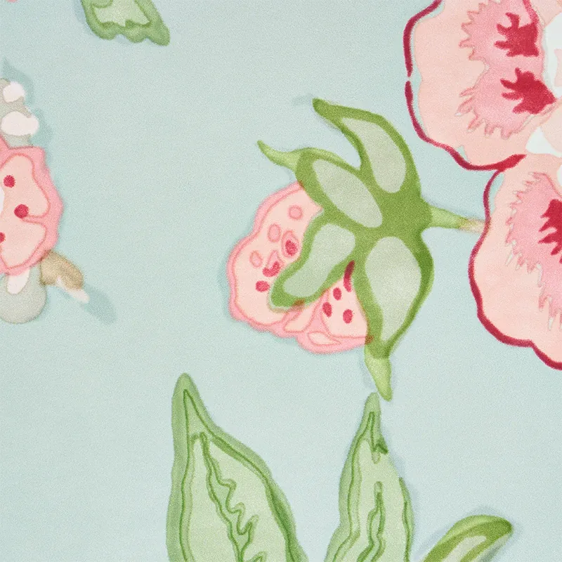 BERMUDA BLOSSOMS AQUA Schumacher Wallpaper wallpaper - SKU 5010520