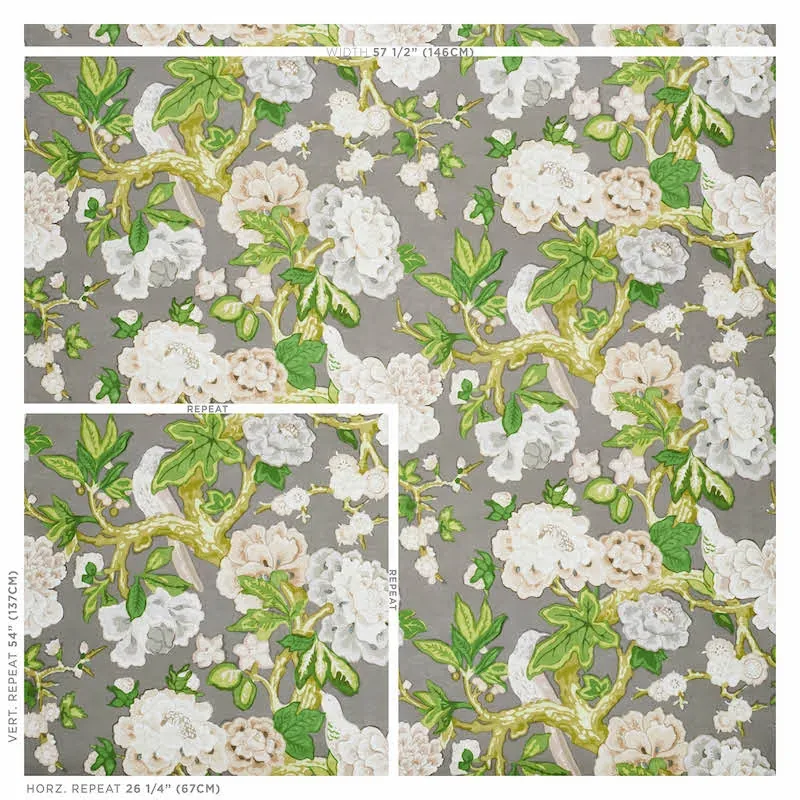 BERMUDA BLOSSOMS SLATE Schumacher Wallpaper wallpaper - SKU 5010521