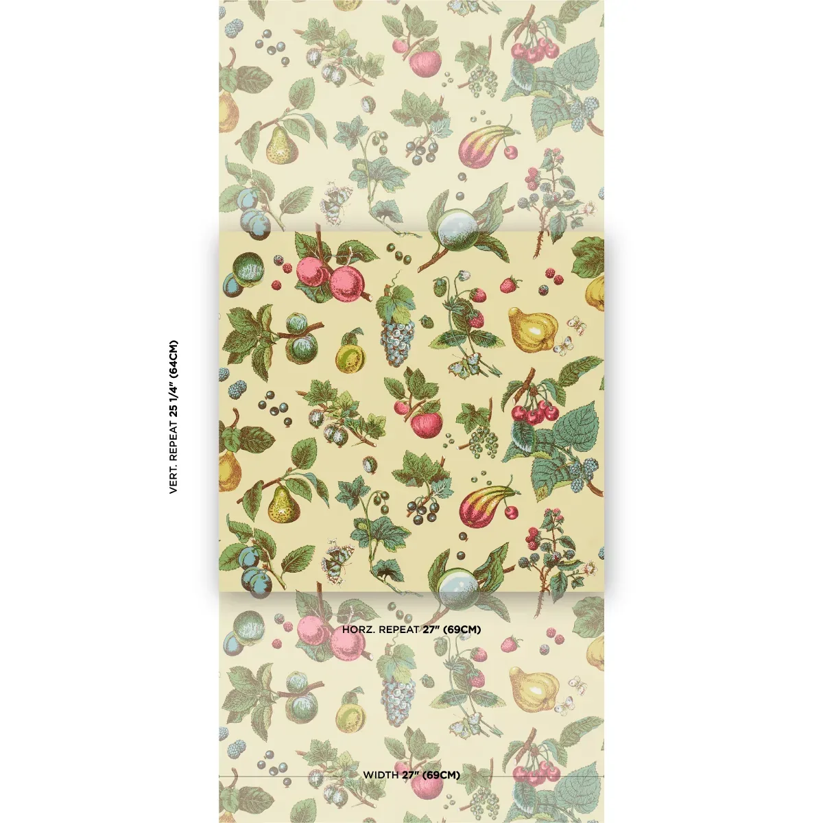 BERRY GROVE BUTTER Schumacher Wallpaper wallpaper - SKU 5015650