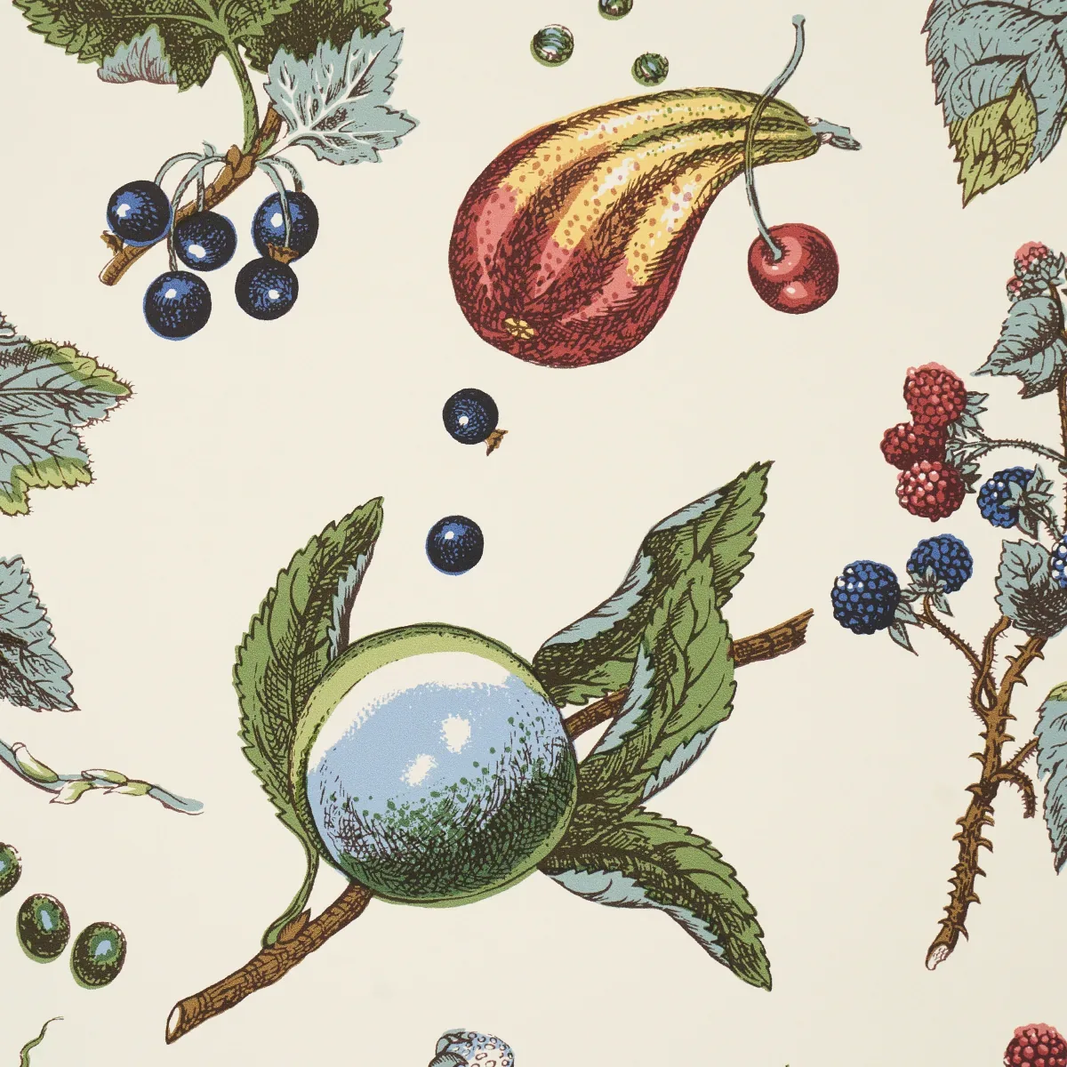 BERRY GROVE - IVORY Schumacher Wallpaper | Wallpaper Twins BERRY GROVE IVORY Schumacher Wallpaper wallpaper - SKU 5015652
