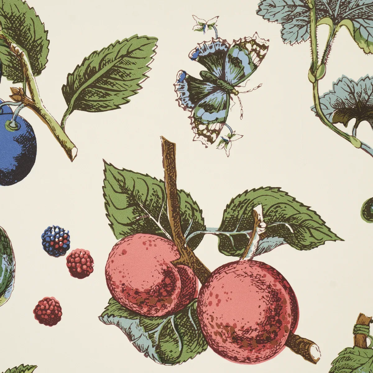BERRY GROVE - IVORY Schumacher Wallpaper | Wallpaper Twins BERRY GROVE IVORY Schumacher Wallpaper wallpaper - SKU 5015652