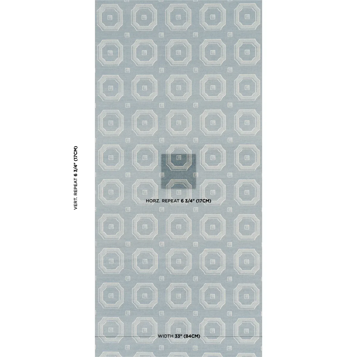 BEVELED FRAME SISAL DENIM Schumacher Wallpaper wallpaper - SKU 5016730