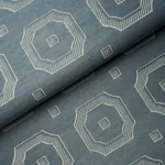 BEVELED FRAME SISAL DENIM Schumacher Wallpaper wallpaper - SKU 5016730