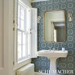 BEVELED FRAME SISAL DENIM Schumacher Wallpaper wallpaper - SKU 5016730