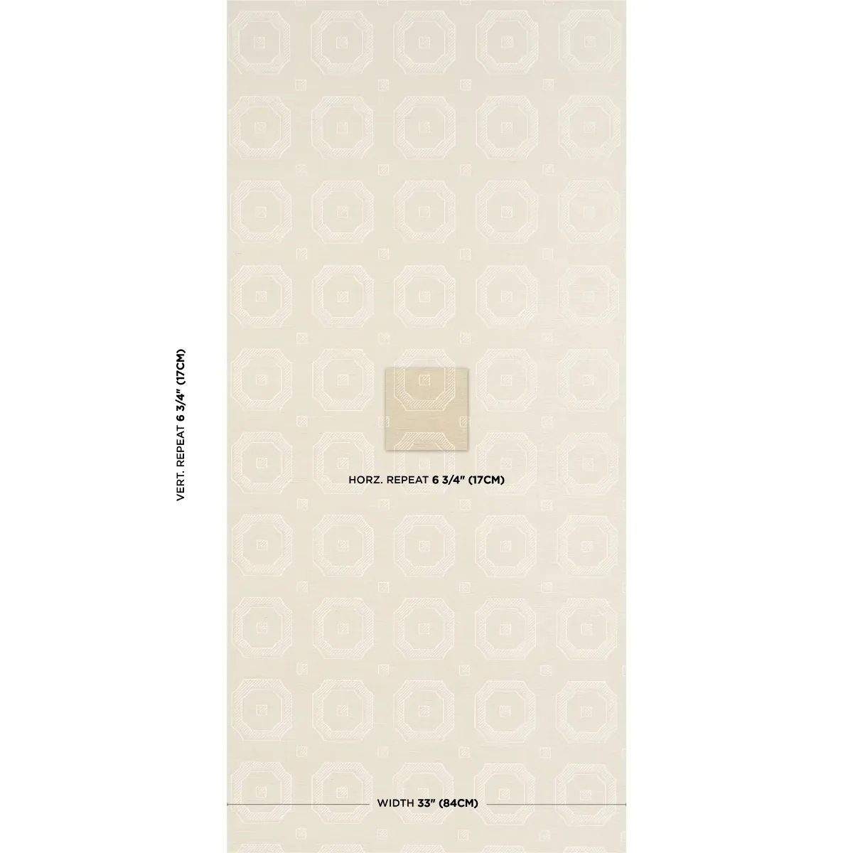 BEVELED FRAME SISAL OYSTER Schumacher Wallpaper wallpaper - SKU 5016731