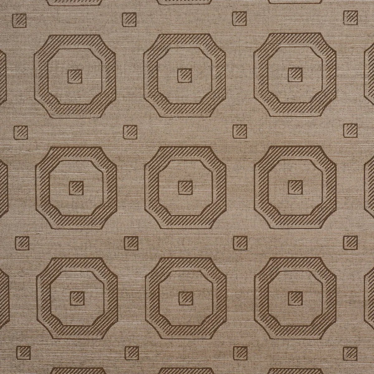 BEVELED FRAME SISAL SEPIA Schumacher Wallpaper wallpaper - SKU 5016732