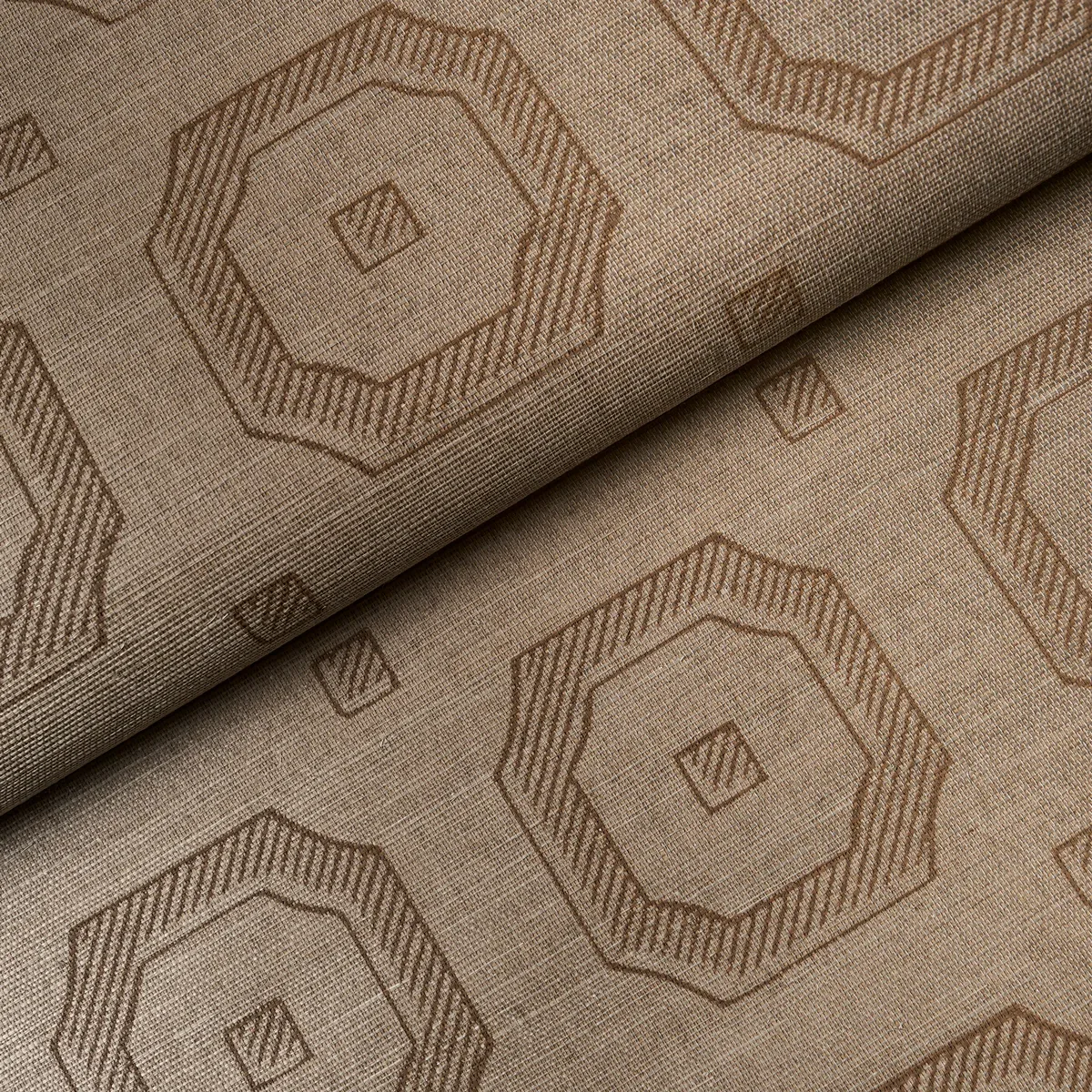 BEVELED FRAME SISAL SEPIA Schumacher Wallpaper wallpaper - SKU 5016732