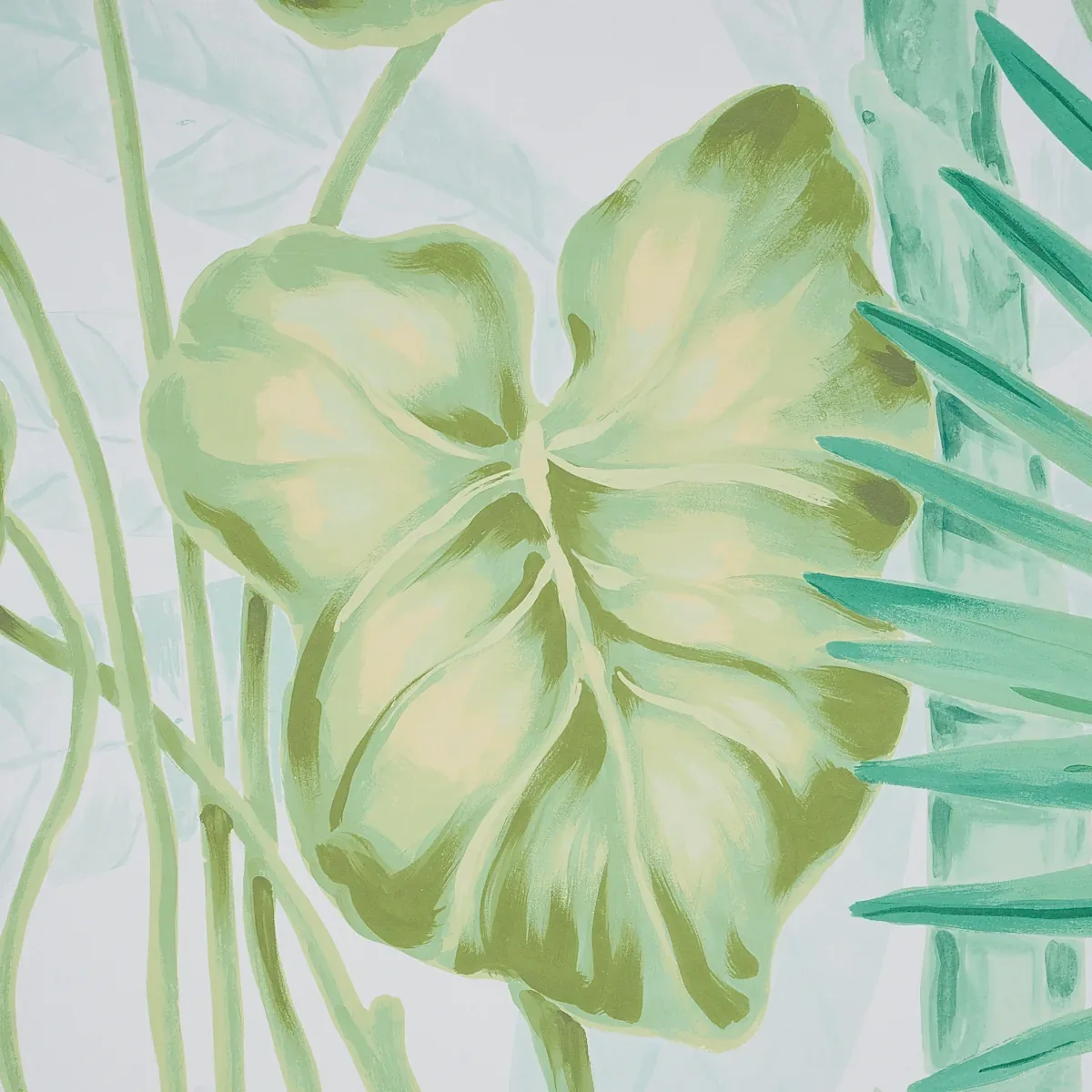 BIG TROPICAL PANEL SET GREEN Schumacher Wallpaper wallpaper - SKU 5013270