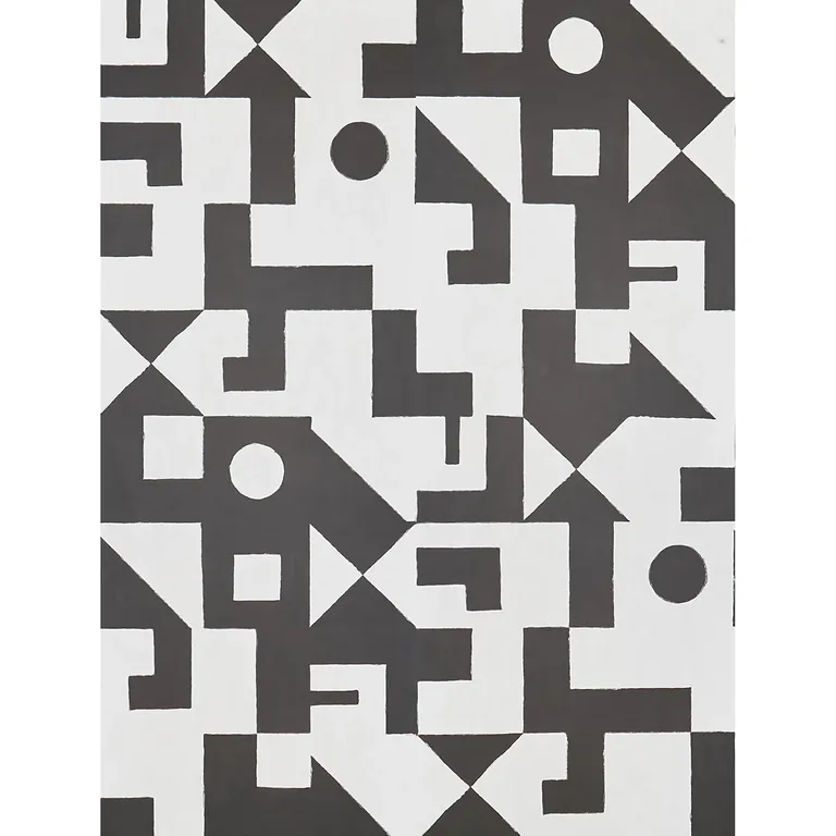 Schumacher BINARY PANEL SET wallpaper, color BLACK, SKU 5009690