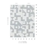 BINARY PANEL SET SILVER Schumacher Wallpaper wallpaper - SKU 5009691