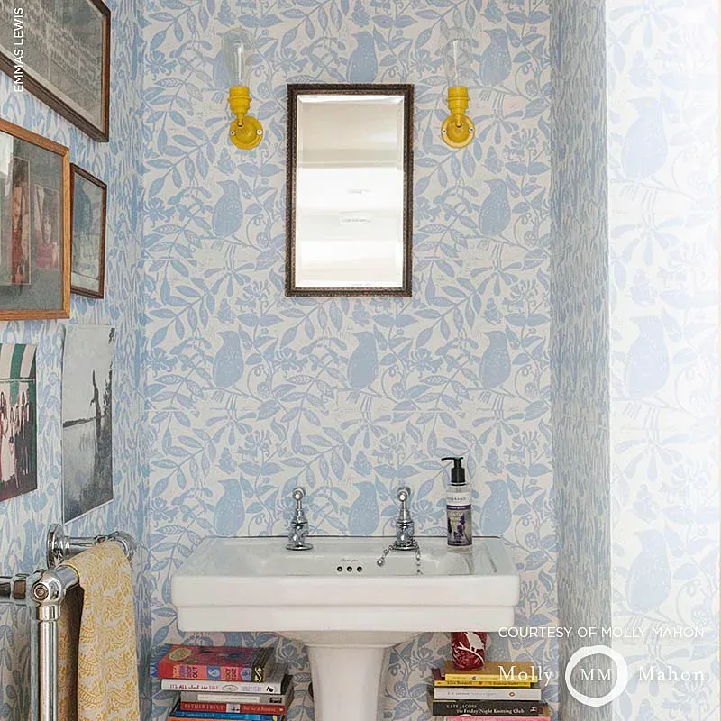 Bird & Bee - SKY Schumacher Wallpaper | Wallpaper Twins Bird & Bee SKY Schumacher Wallpaper wallpaper - SKU 5011190
