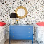 BIRDS & BUTTERFLIES MULTI ON WHITE Schumacher Wallpaper wallpaper - SKU 2704420