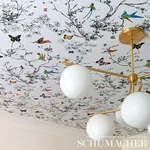 BIRDS & BUTTERFLIES MULTI ON WHITE Schumacher Wallpaper wallpaper - SKU 2704420