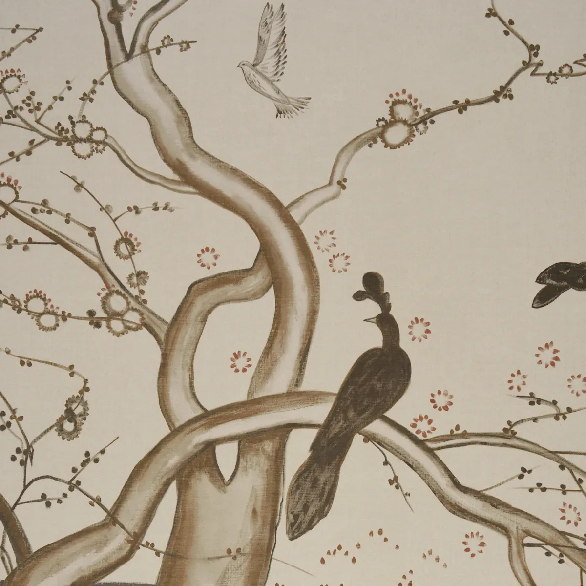 Birdsong 3 Panel Set CARBON Schumacher Wallpaper wallpaper - SKU 5017110