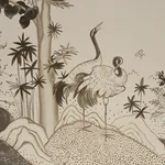 Birdsong 3 Panel Set CARBON Schumacher Wallpaper wallpaper - SKU 5017110