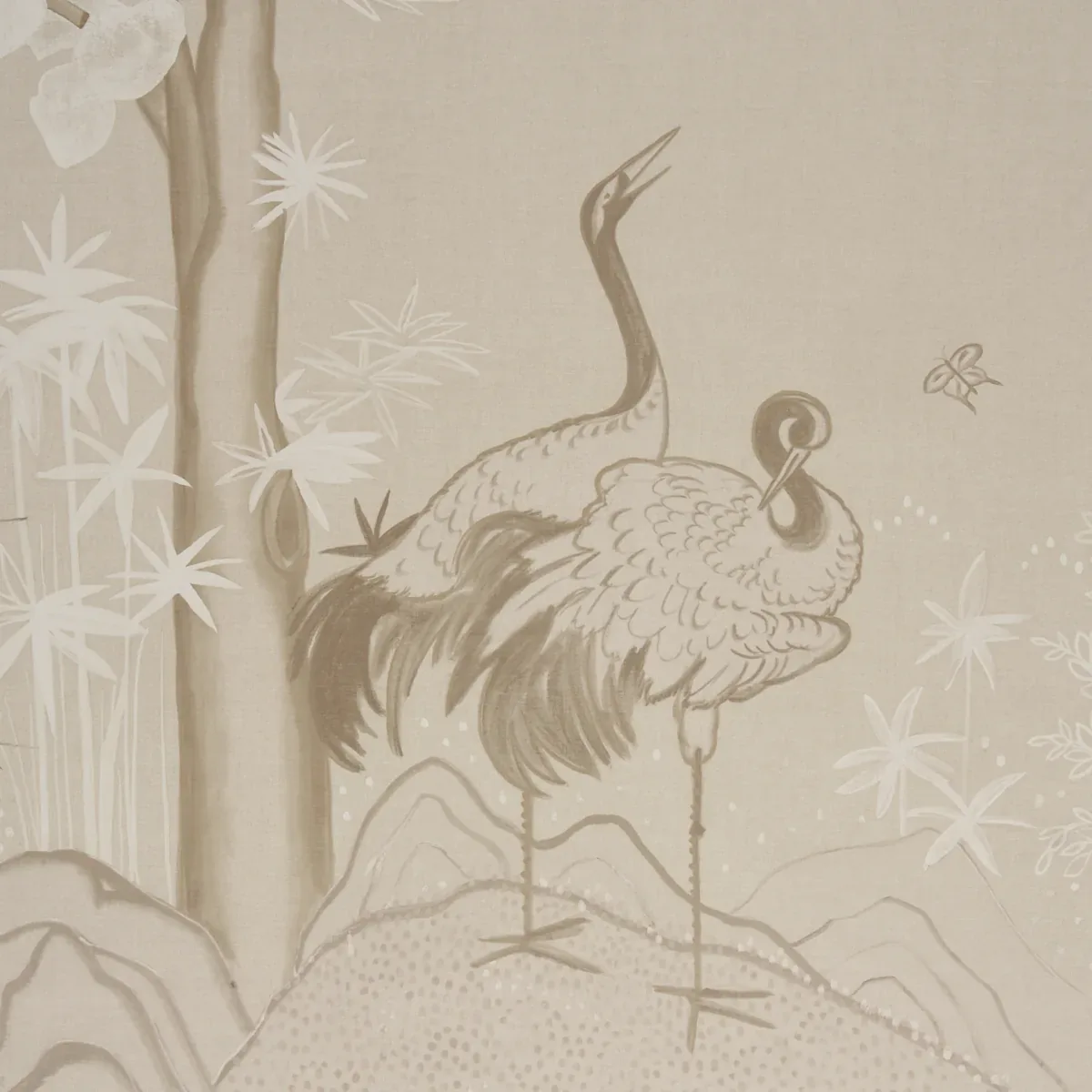 BIRDSONG 3 PANEL SET - IVORY Schumacher Wallpaper | Wallpape BIRDSONG 3 PANEL SET IVORY Schumacher Wallpaper wallpaper - SKU 5017111