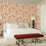 BIRDTREE COCKATOO RED Schumacher Wallpaper wallpaper - SKU 5014990
