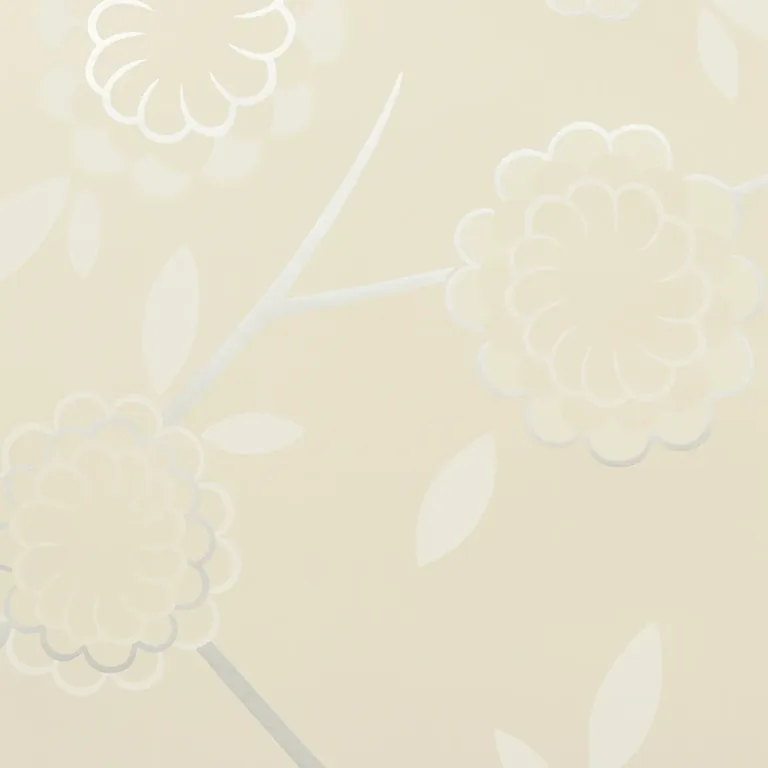 Schumacher BIRDTREE wallpaper, color SILVER, SKU 5014991