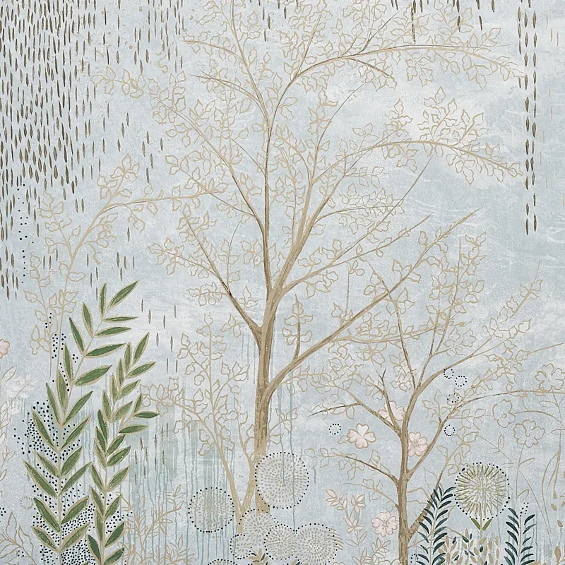 Schumacher BISOU PANEL SET - MINERAL Wallpaper | Buy Online Schumacher BISOU PANEL SET wallpaper, color MINERAL, SKU 5010930