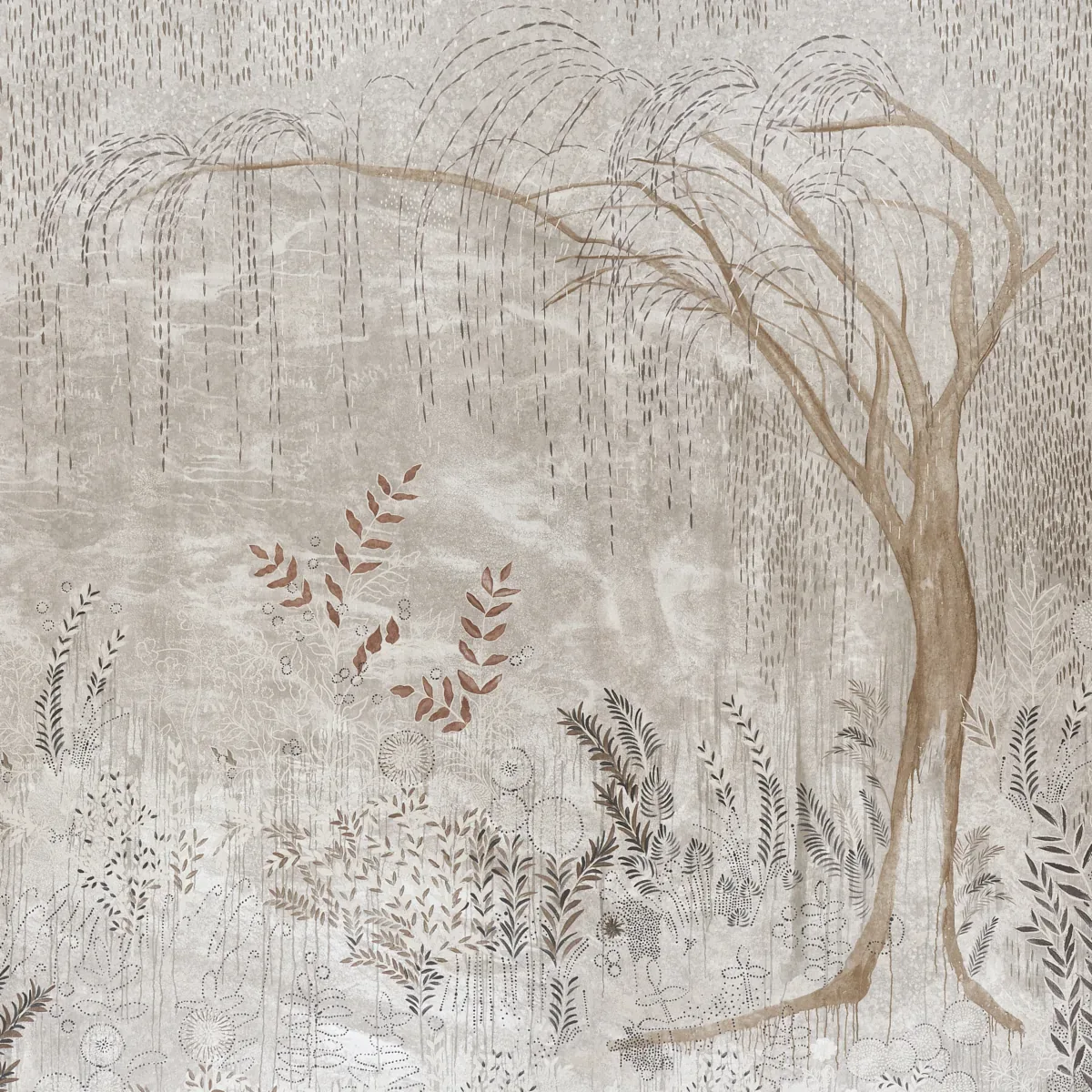 BISOU PANEL SET - TIN Schumacher Wallpaper | Wallpaper Twins BISOU PANEL SET TIN Schumacher Wallpaper wallpaper - SKU 5010931