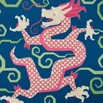 BIXI SAPPHIRE Schumacher Wallpaper wallpaper - SKU 5010731
