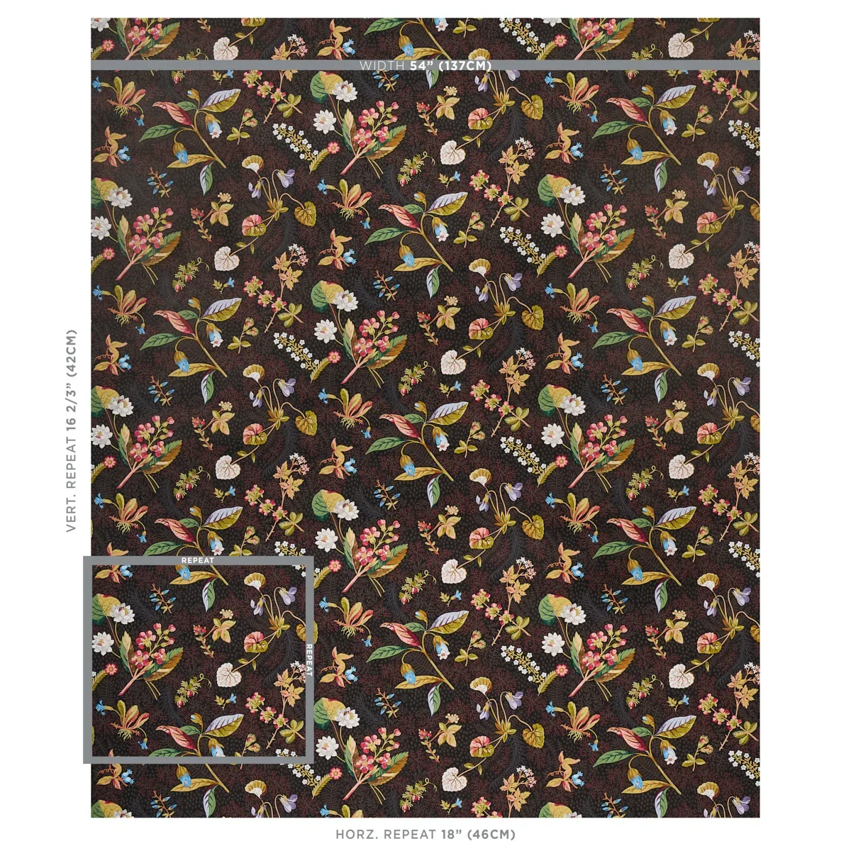 BLACKWELL NOIR Schumacher Wallpaper wallpaper - SKU 5013222