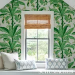 BLAIR HOUSE PALM GREEN Schumacher Wallpaper wallpaper - SKU 5004064