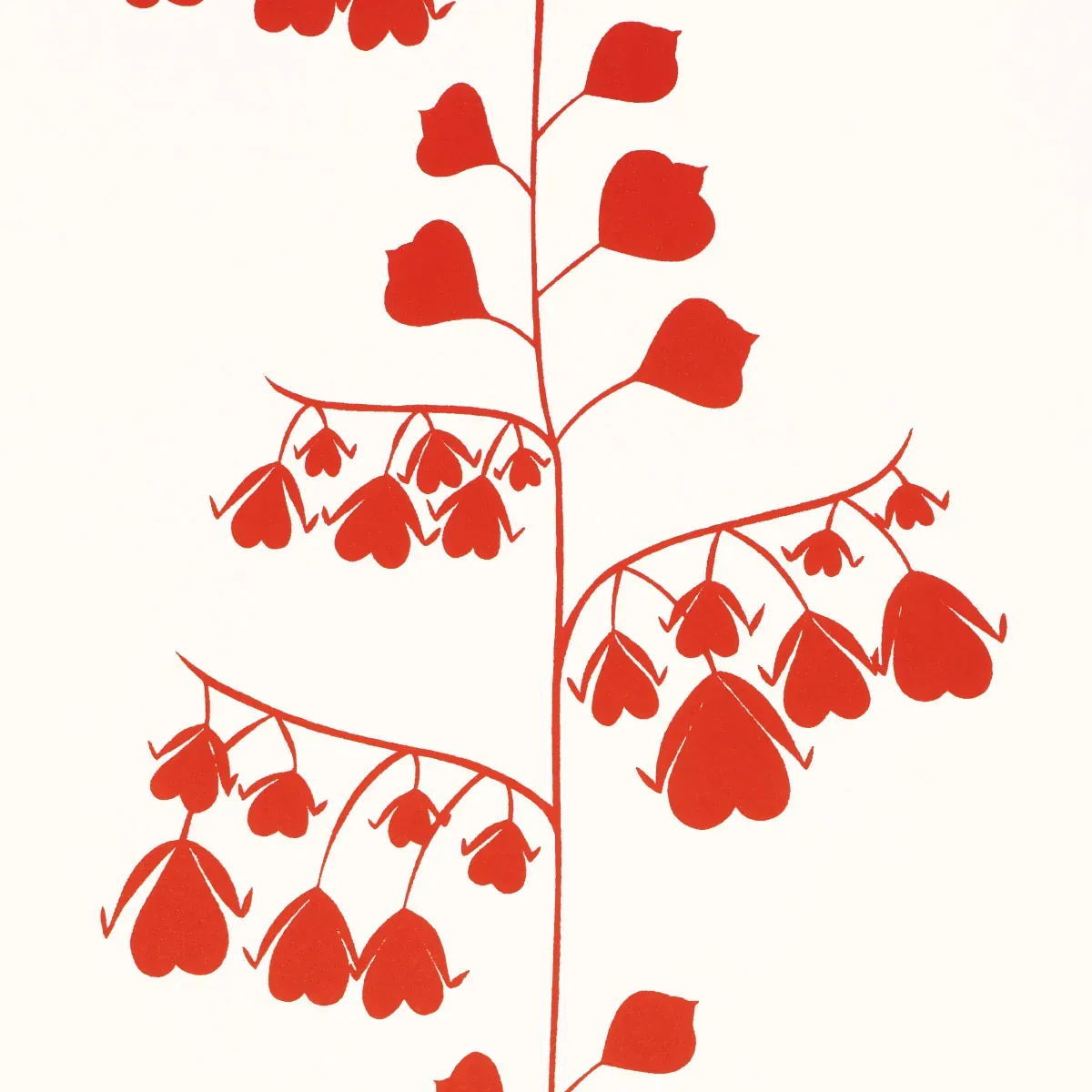 BLEEDING HEARTS - RED Schumacher Wallpaper | Wallpaper Twins BLEEDING HEARTS RED Schumacher Wallpaper wallpaper - SKU 5015861