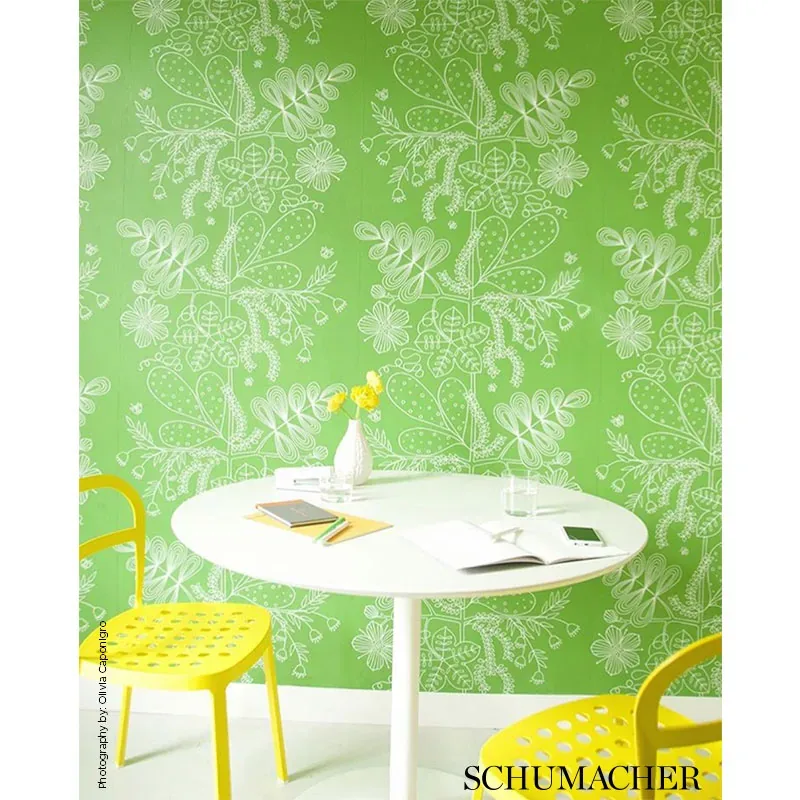 BLOMMEN LEAF Schumacher Wallpaper wallpaper - SKU 5007492