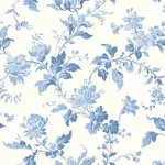 BLOMSLINGA BLUE AND WHITE Schumacher Wallpaper wallpaper - SKU 6146