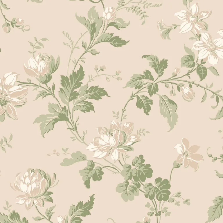 Schumacher BLOMSLINGA wallpaper, color LEAF, SKU 4519